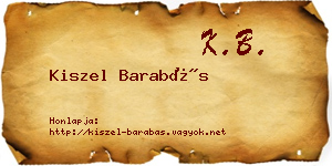 Kiszel Barabás névjegykártya